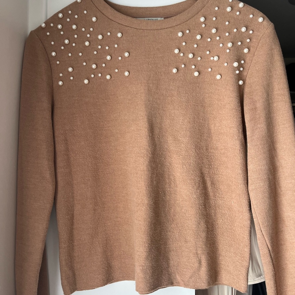 Zara Camel Knit Top
